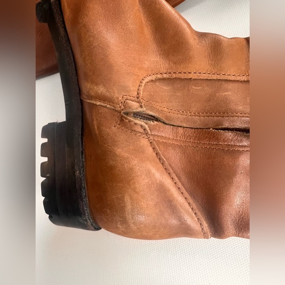 Cole Hahn Tall Boots Cole Haan Brown Leather Arlington tie back Riding Boots 8 - Picture 13 of 16